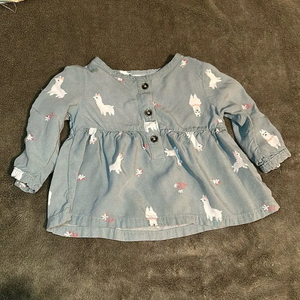 BUNDLE Carters sz 3 month 3 pieces Llamas Aunties and little sisters